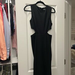 Lulus black maxi dress size small, worn once